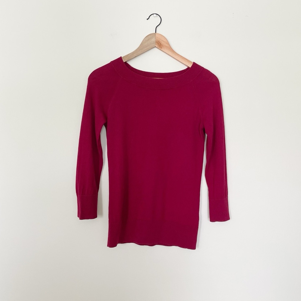 Talbots Fuchsia Pink Sweater Preppy Spring